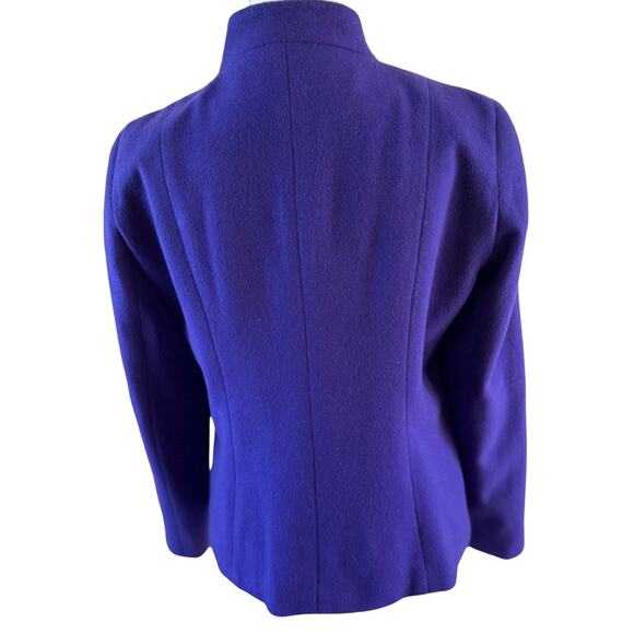 SOLO moda NWOT Wool Cashmere Blend purple Full Zip Jacket Pockets Canada 6 new - Picture 2 of 9